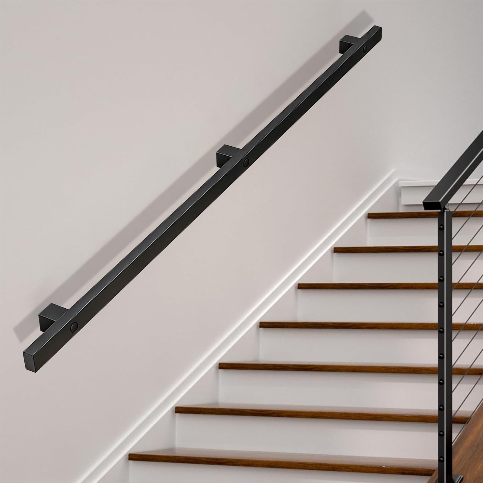 Drsyffsup One Color Galvanized Steel Stairs Banister Handrail For Indoor & Outdoors