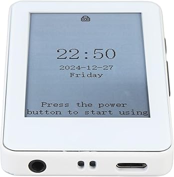 Ink Screen Book Reader, EInk Display, Portable Electric Reader with 2.7 Inch Touchscreen, BT MP3 Player, Long Battery Life Music Playback
