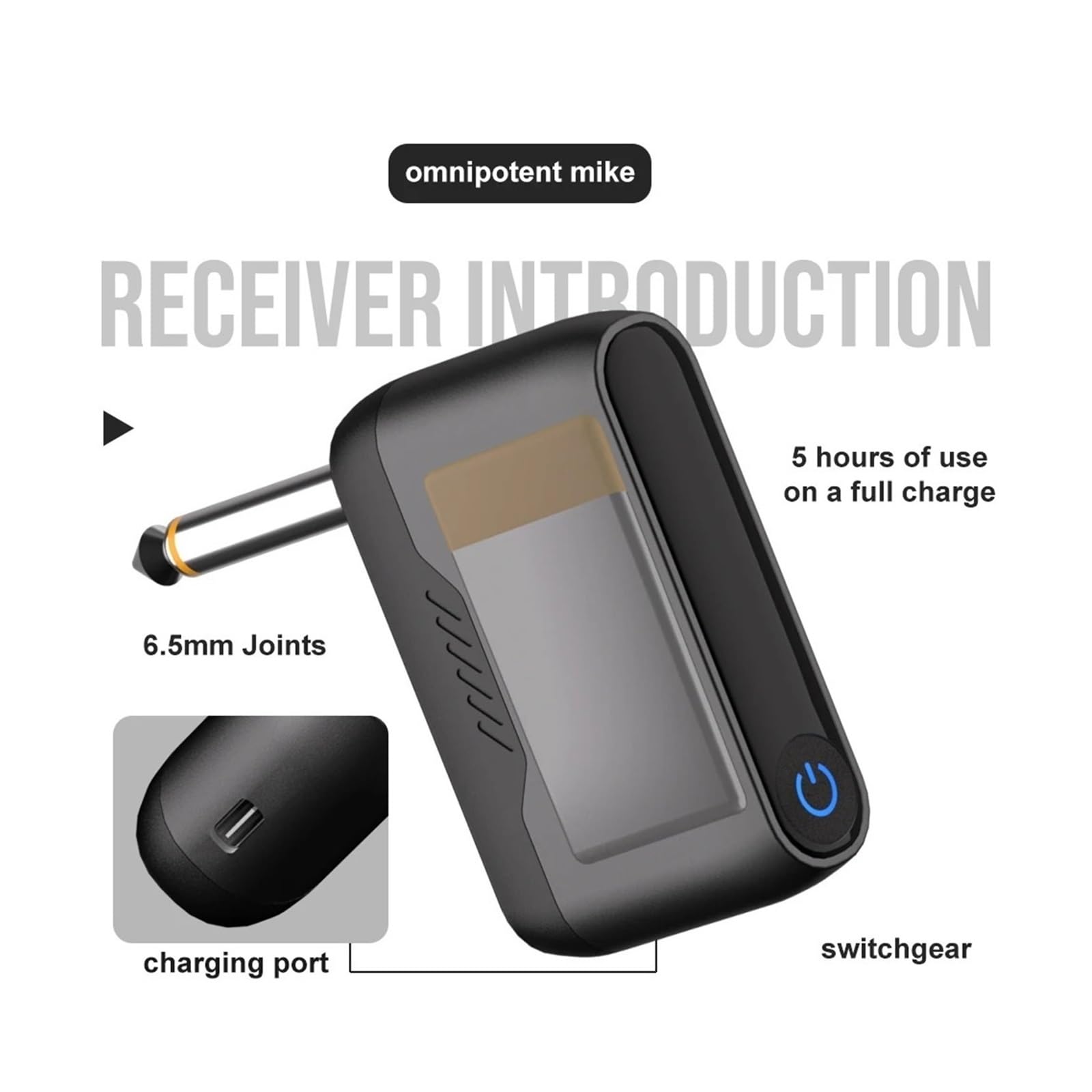 Microphone Sans Fil, Système De Karaoké À 2 Canaux, Avec Récepteur Rechargeable, Micro Portable For Haut-parleur Fête D'église Captation Sonore Claire