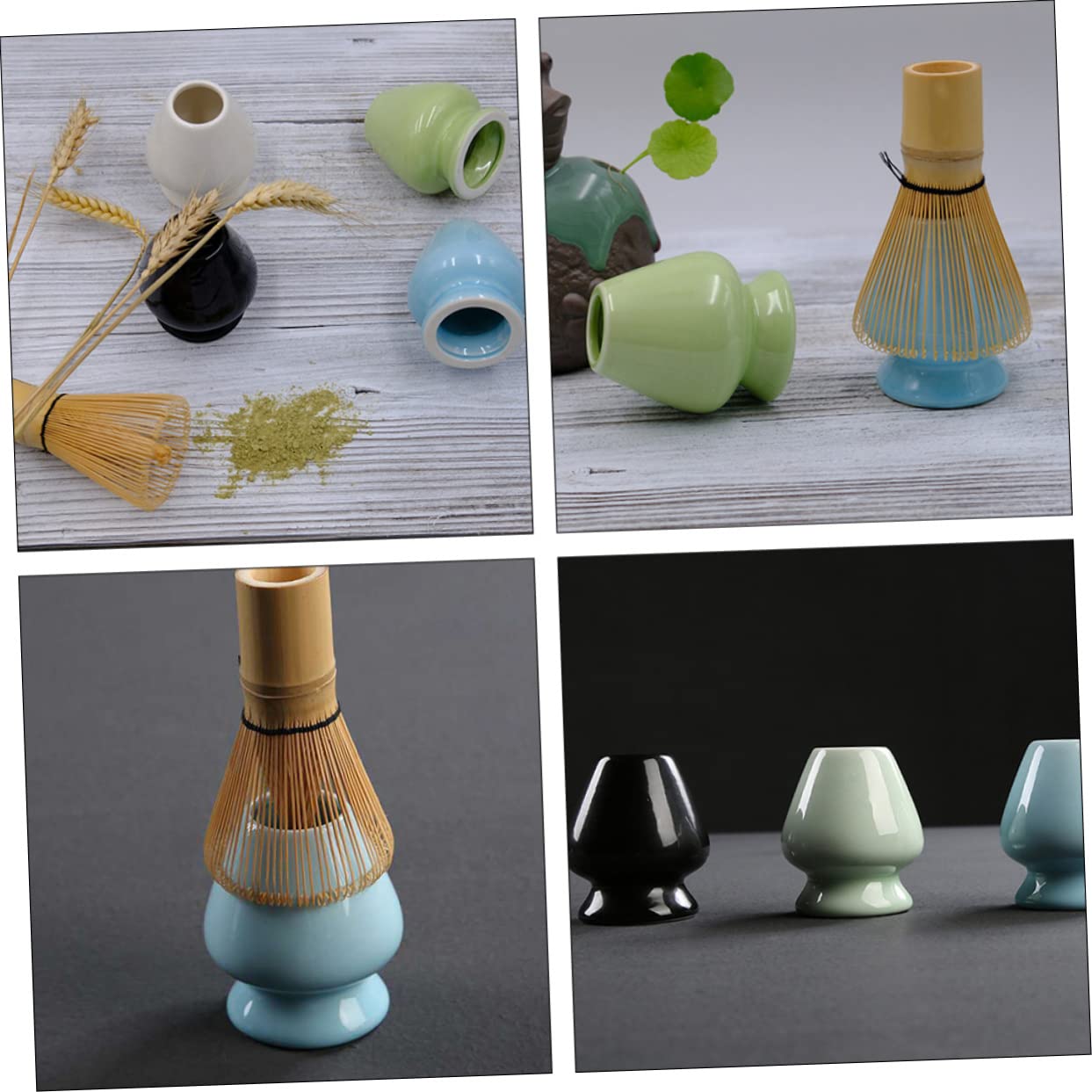 LABRIMP 1pc Japanese Style Ceramic Whisk Stand for Matcha Accessories Traditional Tea Ceremony Tool to Maintain Whisk Shape Drying Matcha Enthusiasts