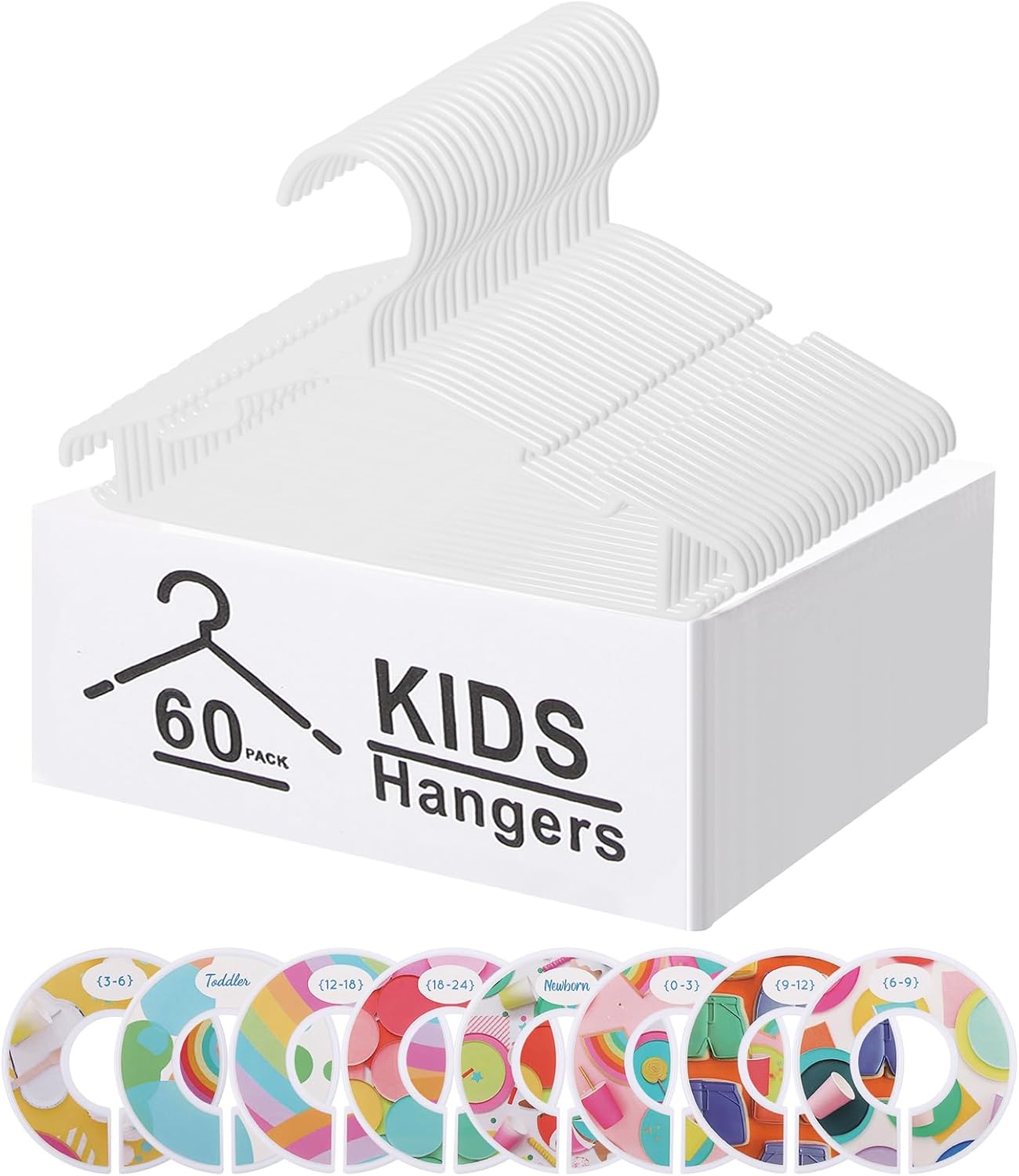 GoodtoU Plastic Baby Hangers 60 Pack, Kids Hangers Chlid