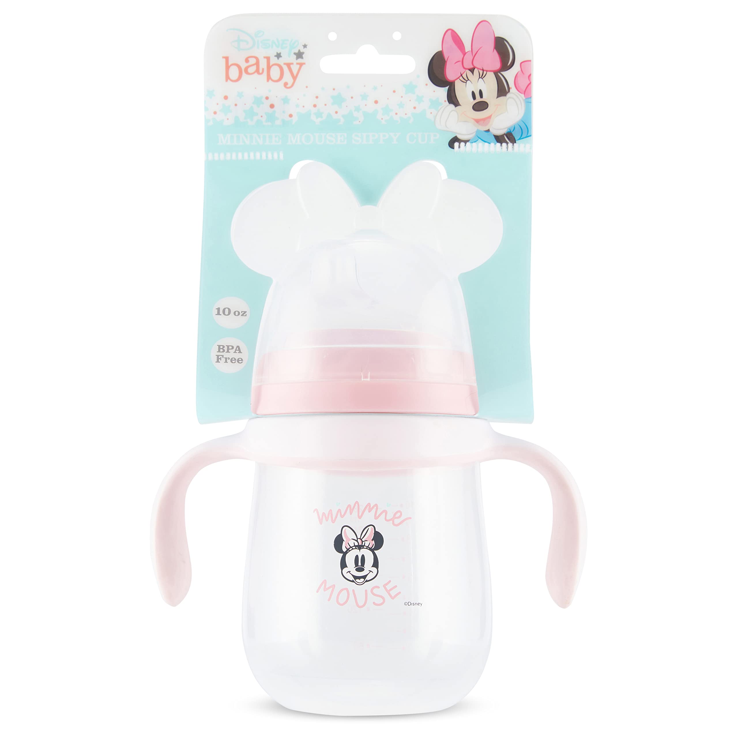 Disney Sippy Cups for Toddlers, Learner Sippy Cups for Kids with Pacifier, BPA-Free Trainer Cup with Handles, Leak-Proof Minnie Mouse and Mickey Mouse Sippy Cups, Perfect Unisex Gift for Children