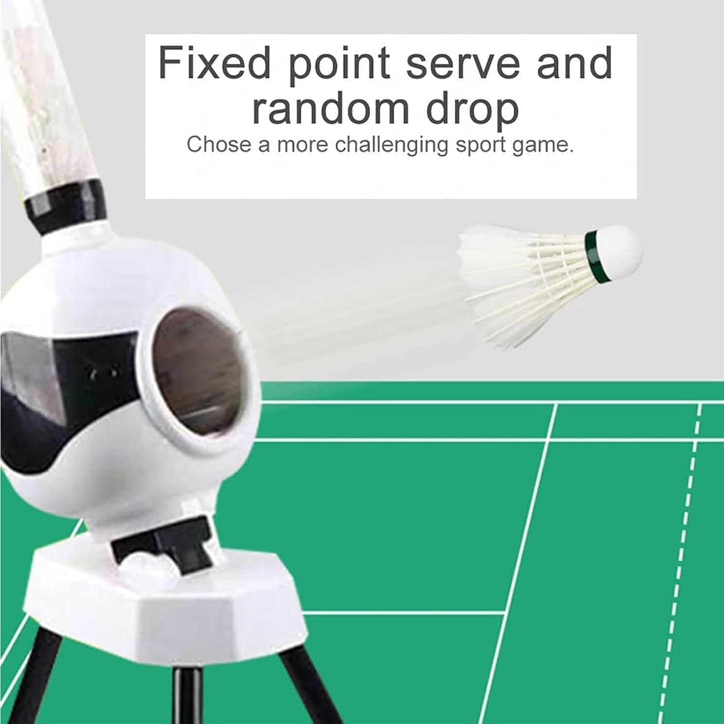 Badminton Shuttlecock Launcher, Portable Badminton Robot Launching Machine, Badminton Training Machine for Beginners, Badminton Training Machine for Indoor and Outdoor Training