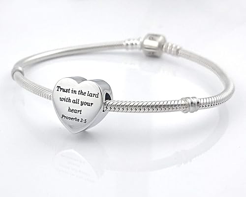 Miniatura 6 de MUERDOU Dije de corazón, pulsera cristiana con versículo bíblico para oración, fe, religiosa, regalos para mujeres