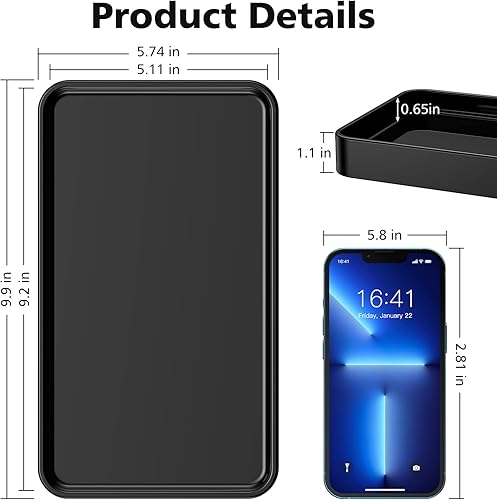 Miniatura 9 de Paquete de 2 bandejas de encimera y tocador de 12 pulgadas, bandeja de cocina para botellas de jabón, bandeja rectangular de tocador para baño,