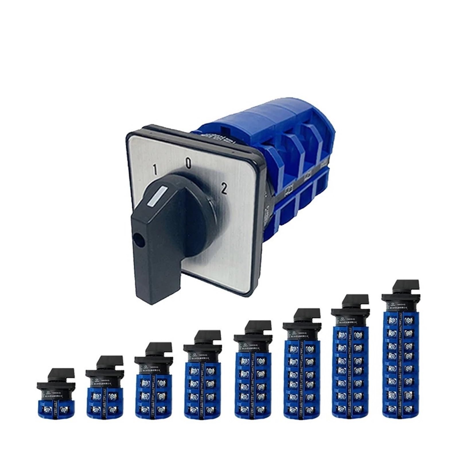 QRUYHBAJU YMW26-63A Series LW26 690V Silver Contact Control Power 1-6 Poles 2/3 Positions Changeover Cam Switch Rotary Selector(4P-16 Terminals)