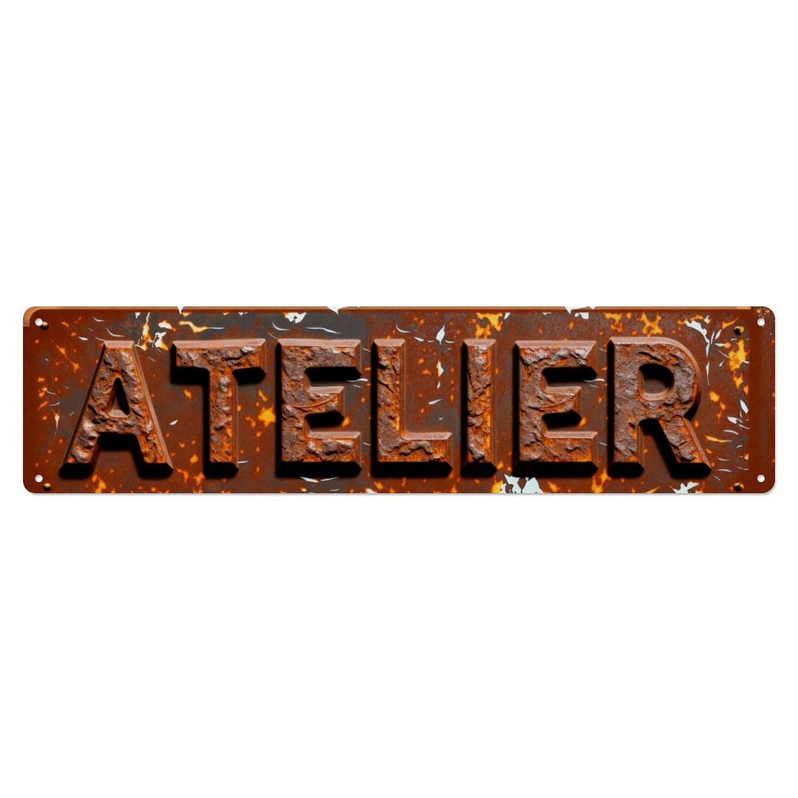 Flame Textured Metal Background Pattern Metal Tin Sign Plaque