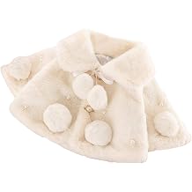 LXXIASHI Toddler Baby Girl Winter Fur Coat Jacket Cloak Thicken Shawl Snowsuit Outerwear Clothes
