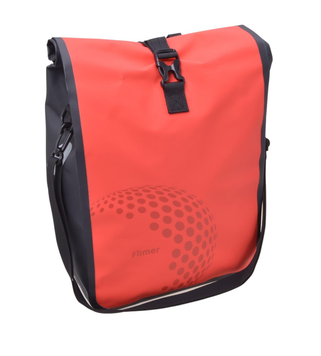 FILMER Gepäckträger-Fahrradtasche wasserdicht Einkaufstasche Gepäckträgertasche, Farbe:rot Sport & Freizeit