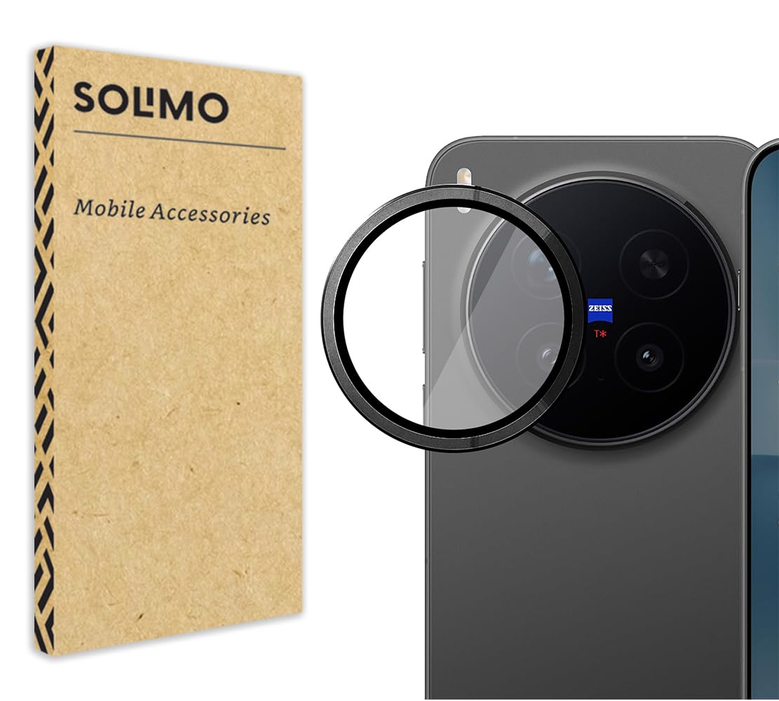 Amazon Brand – Solimo Camera Glass Lens Protector Ring for VIVO X300 PRO 5G Case Friendly with Edge to Edge Coverage and Easy Installation (Black) Amazon Brand – Solimo Camera Glass Lens Protector Ring for VIVO X300 PRO 5G Case Friendly with Edge to Edge Coverage and Easy Installation (Black)