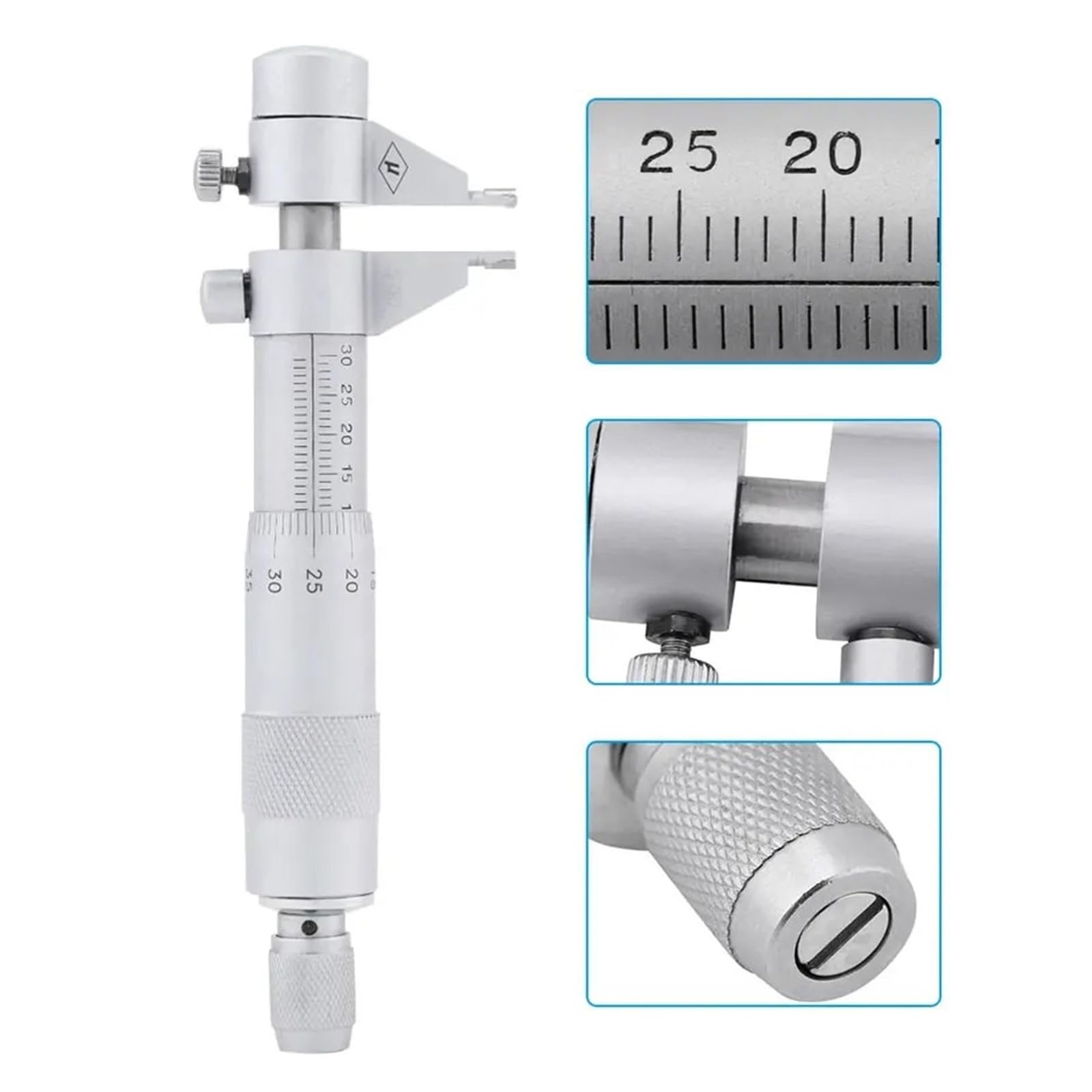 Micromètre intérieur, alésage du trou, jauge de diamètre interne, plage de 5 à 30mm, précision de 0.01mm, outil de mesure métrique Lectures précises