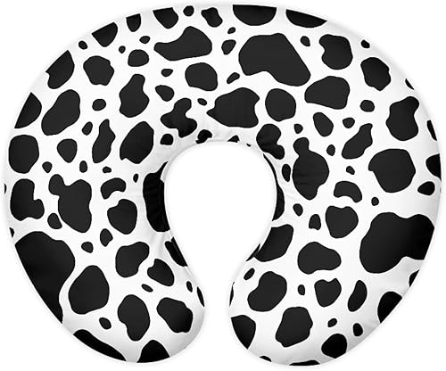 GOSTONG Funda de almohada de lactancia suave y elástica con cremallera oculta, estampado de vaca negra y blanca, funda de almohada para bebés niños