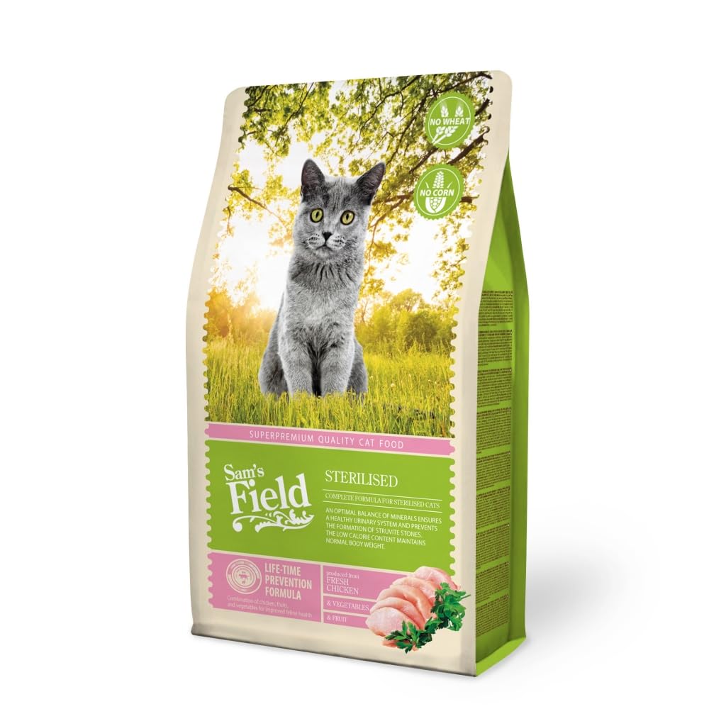 Sam´S Field Sterylizowane koty Smak Kurczak Sucha karma dla kotów (7,5 KG)