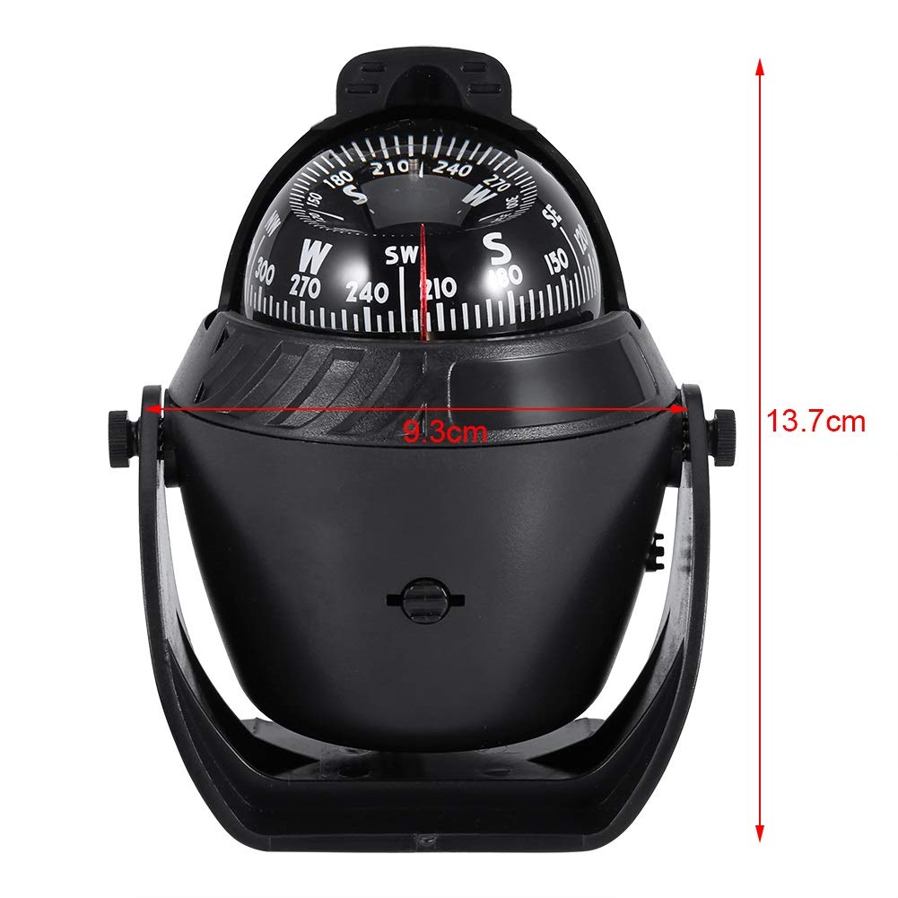 MAGT Auto Kompass, Hohe Präzision Boot Kompass LED Licht Schwenkkompass Navigation Elektronischer Kompass für Marine Auto Boots