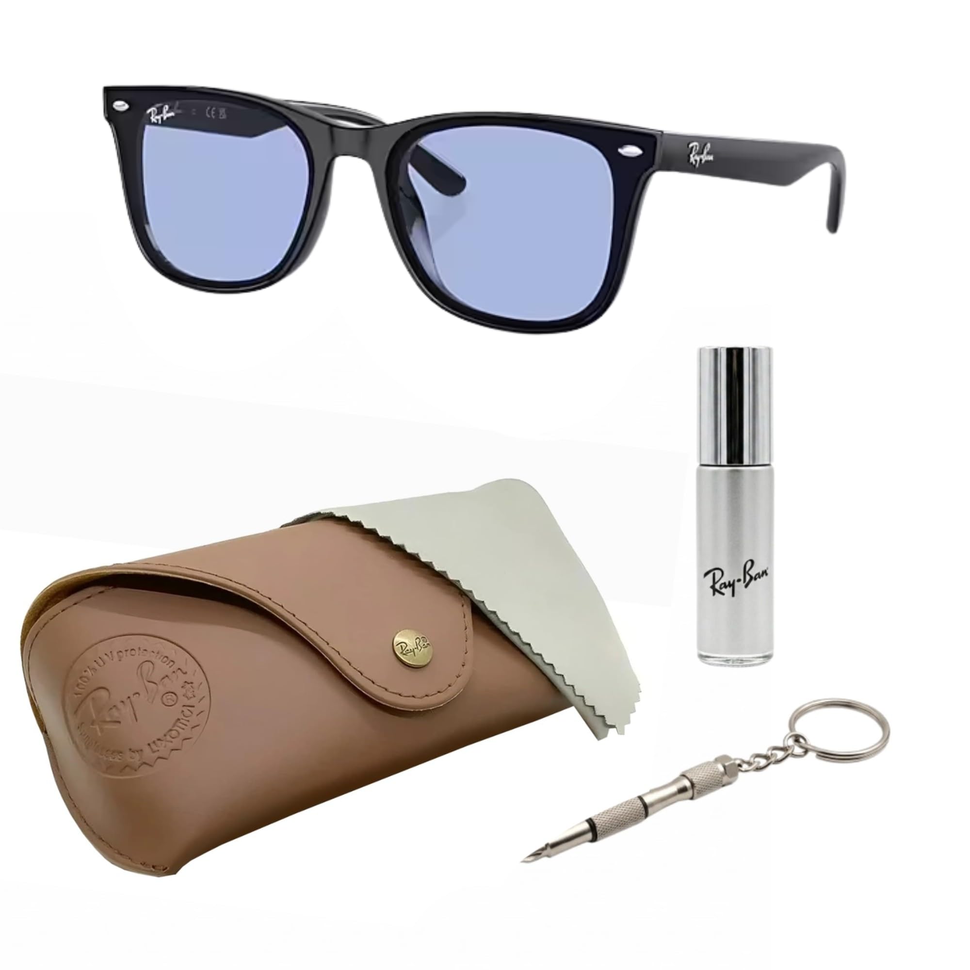 RB4420 Square Shape Sunglasses with Official RAYBAN Eyewear Kit