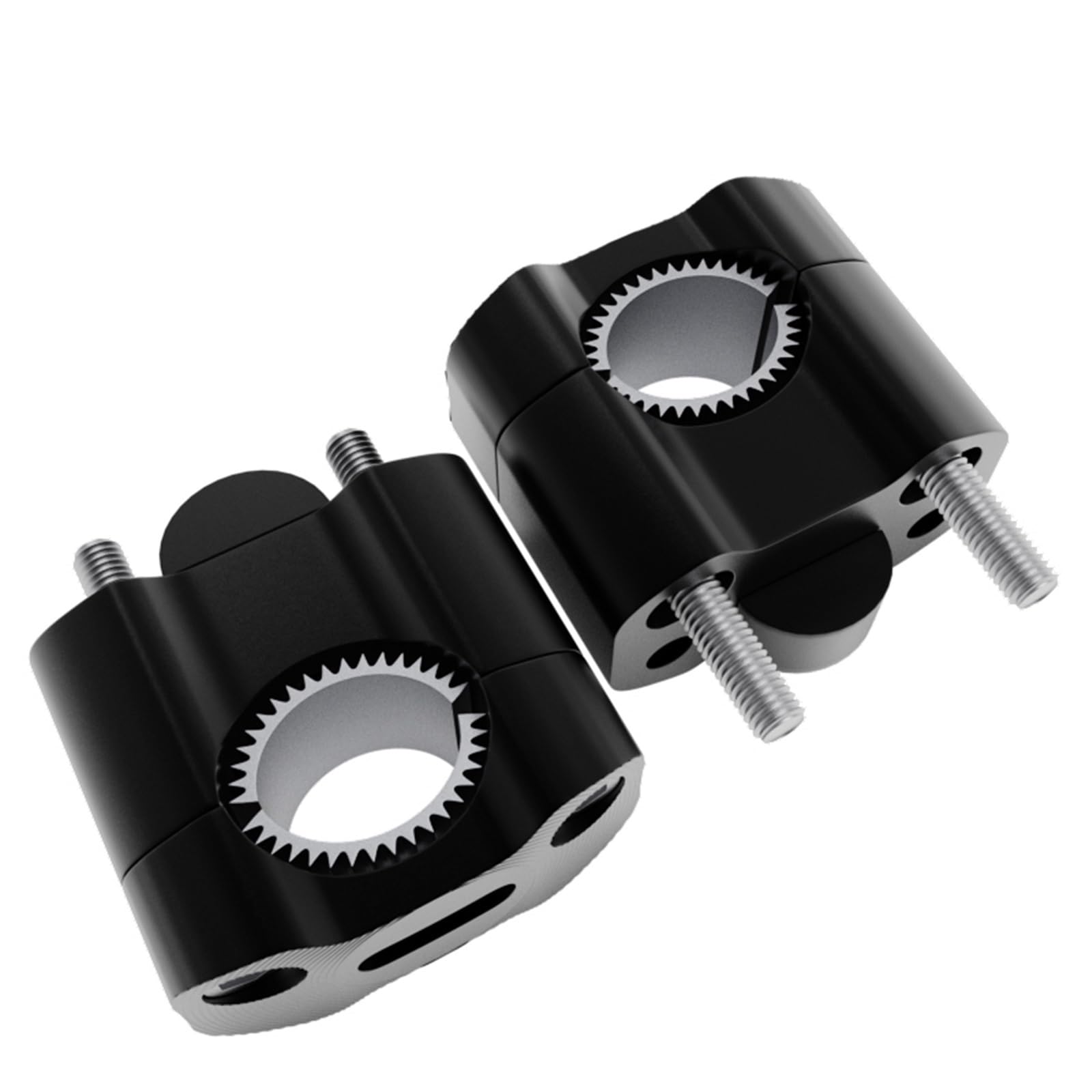 KWEZ 7/8" Motorcycle Handlebar Clamps Risers Adapter CNC Alloy Dirt Pit Bike ATV Motorbike Accessories Universal(Black)