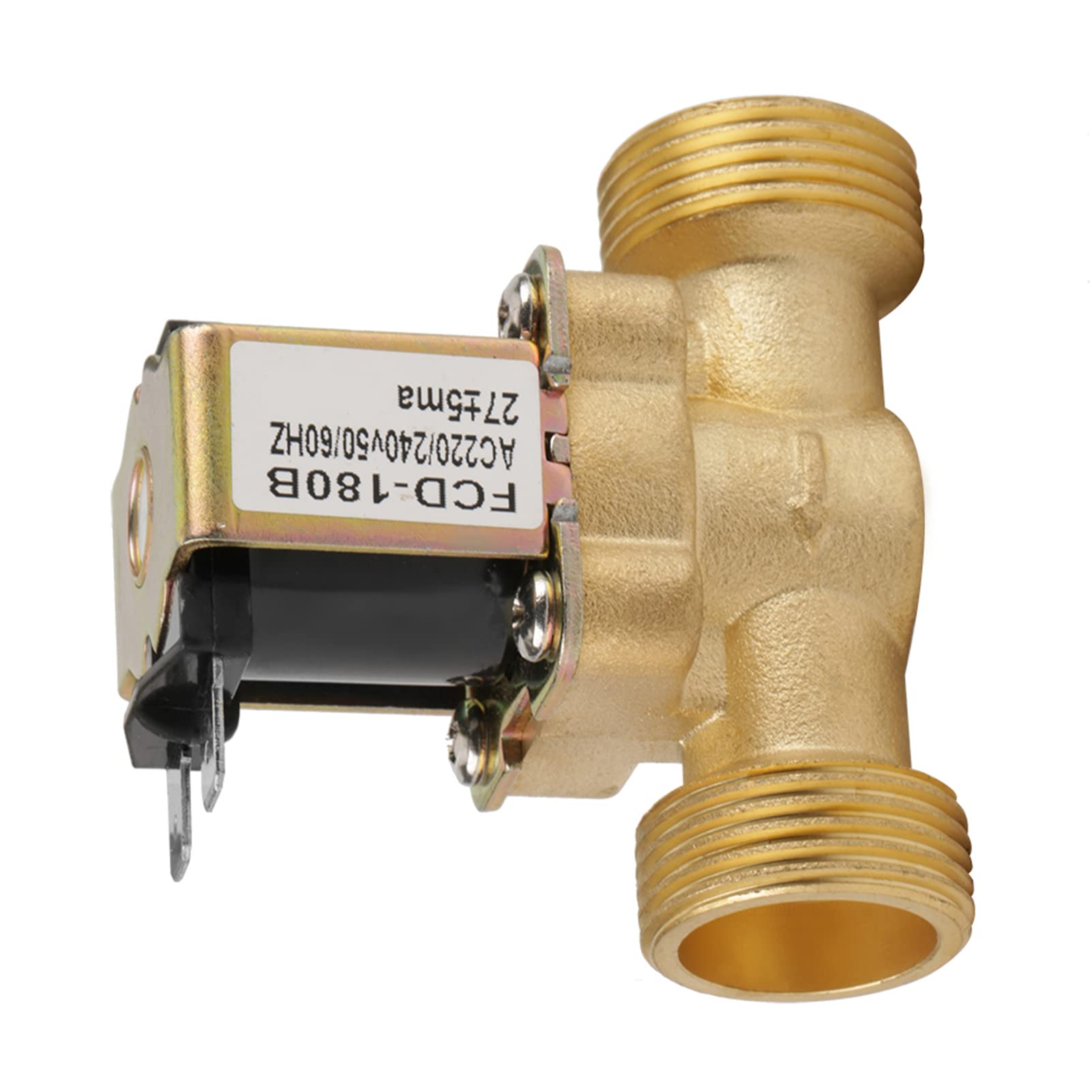 Zawór elektromagnetyczny 220 V Agua Mosiądz Magnetventil 230V G3/4 Wejście 2-drożne N/C Elektryczny zawór elektromagnetyczny normalnie zamknięty AC 220/240V Fcd-180B
