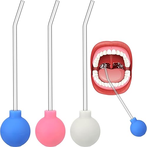 Pinkunn Kit de 3 herramientas para eliminar piedras amígdalas, aspiradora de piedra amígdala, limpiador manual de estilo bucal, cuidado bucal para