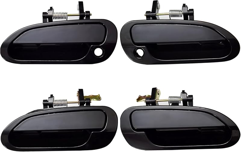 Kit de 4 maçanetas externas de porta Lcyolada para Honda Accord 1998–2002 – Preto liso
