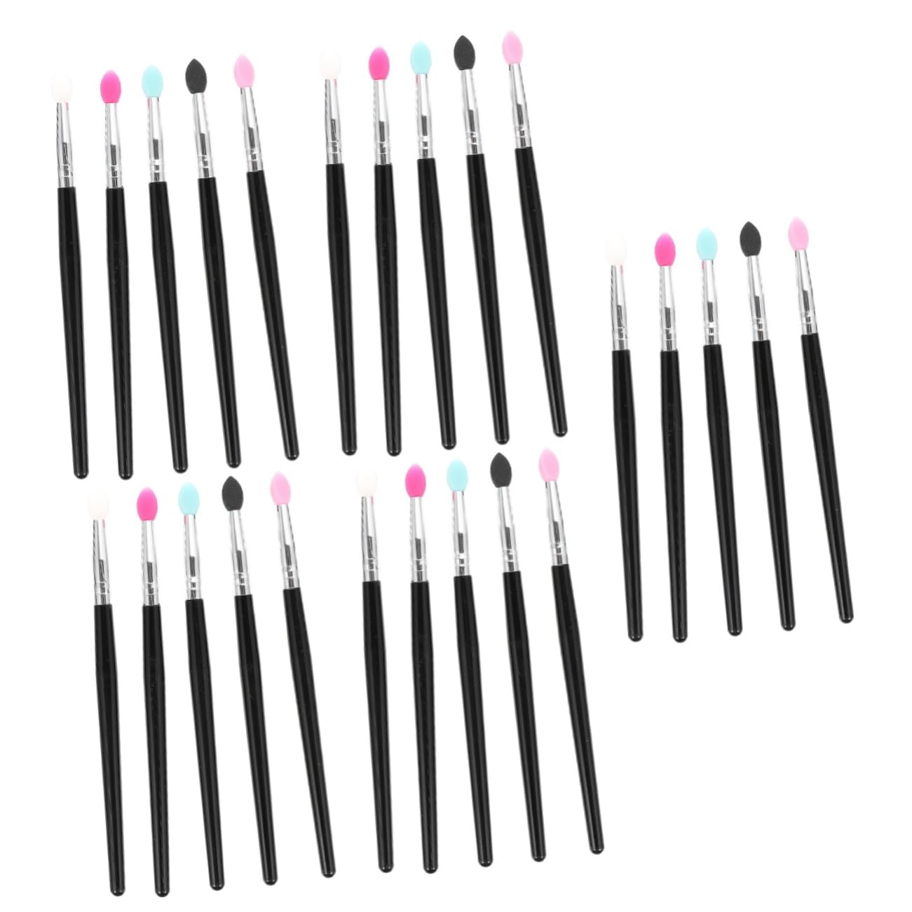 FOMIYES Set Di 5 Pennelli Per Il Trucco in Silicone Applicatore Per Rossetto E Ombretto Per Donna Facili Da Pulire Portatili Per Uso Domestico E in Salone 5 Pezzi*5