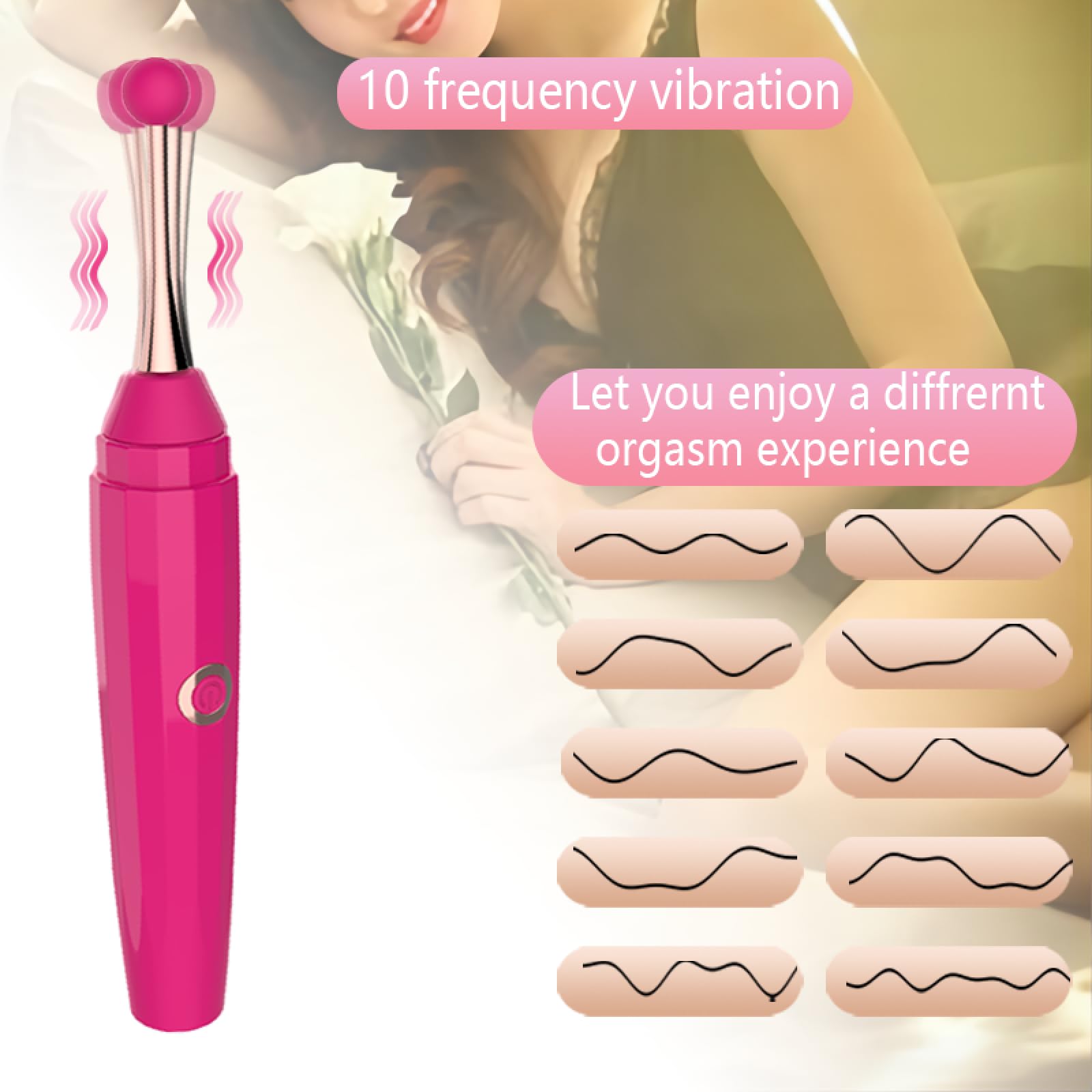 Vibratore Vibratore del punto G ad alta frequenza Potente massaggio della vagina del clitoride Masturbatore del capezzolo per adulti Per Donne