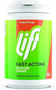 Lift Glucose Chewable Tablets, ORANGE 50 Tablets Pack of 4