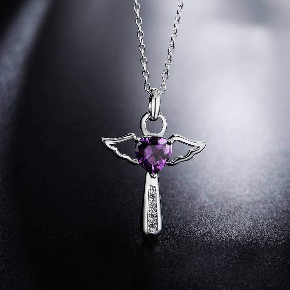 YDYDTTKD Naszyjnik ze srebra próby 925 Fine Jewelry Skrzydła anioła z naszyjnikiem