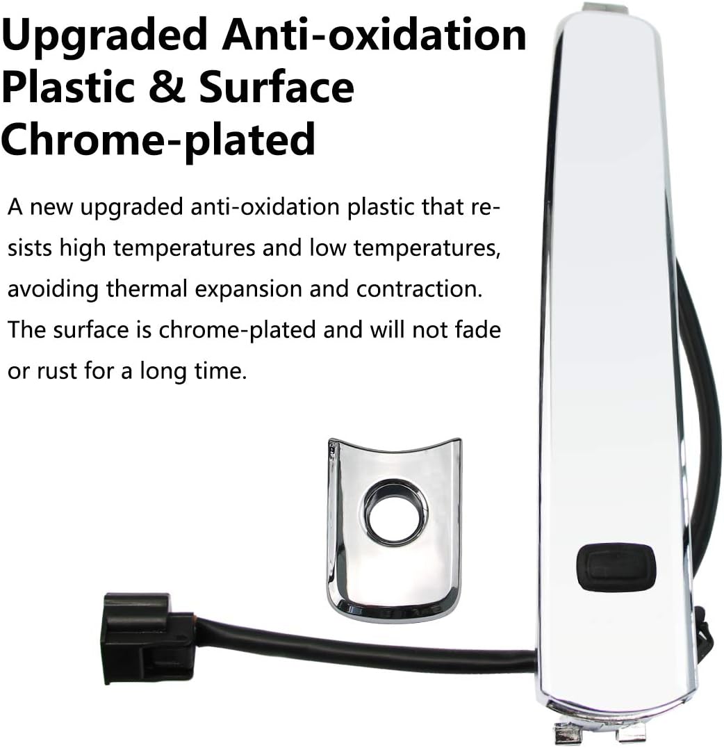 TIKSCIENCE Smart Entry Keyless Entry Front Left Driver Exterior Chrome Door Handle,Fits for Nissan Rogue 2010 2011 2012 2013 80640-CZ31B,Replace 80645-CA000