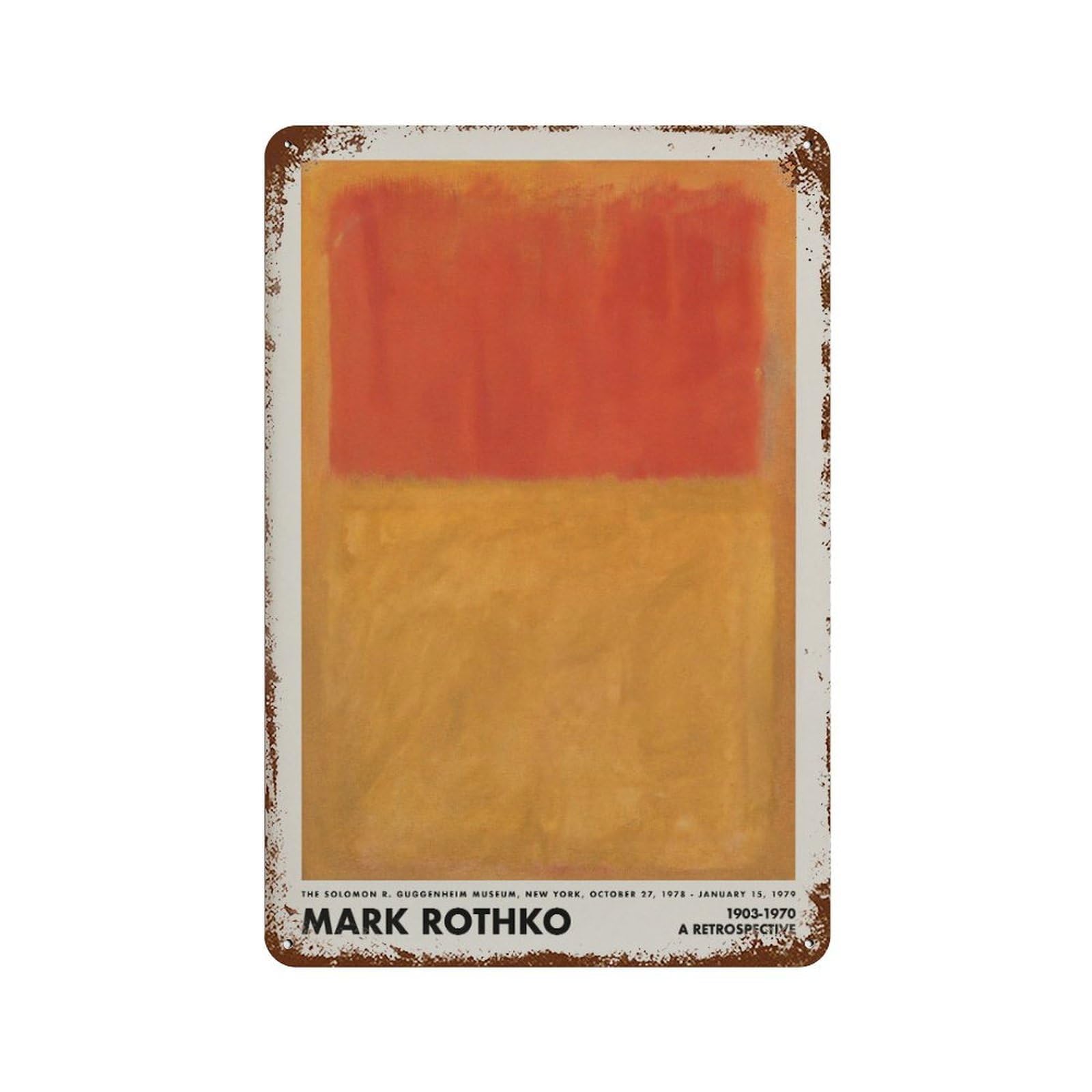 xiaoxiaoshen Mark Rothko Abstract Museum2 Wall Decor Art Metal Tin Poster Modern Home Decor Art Home Bar Shop Decorations Vintage Sign 30x20cm