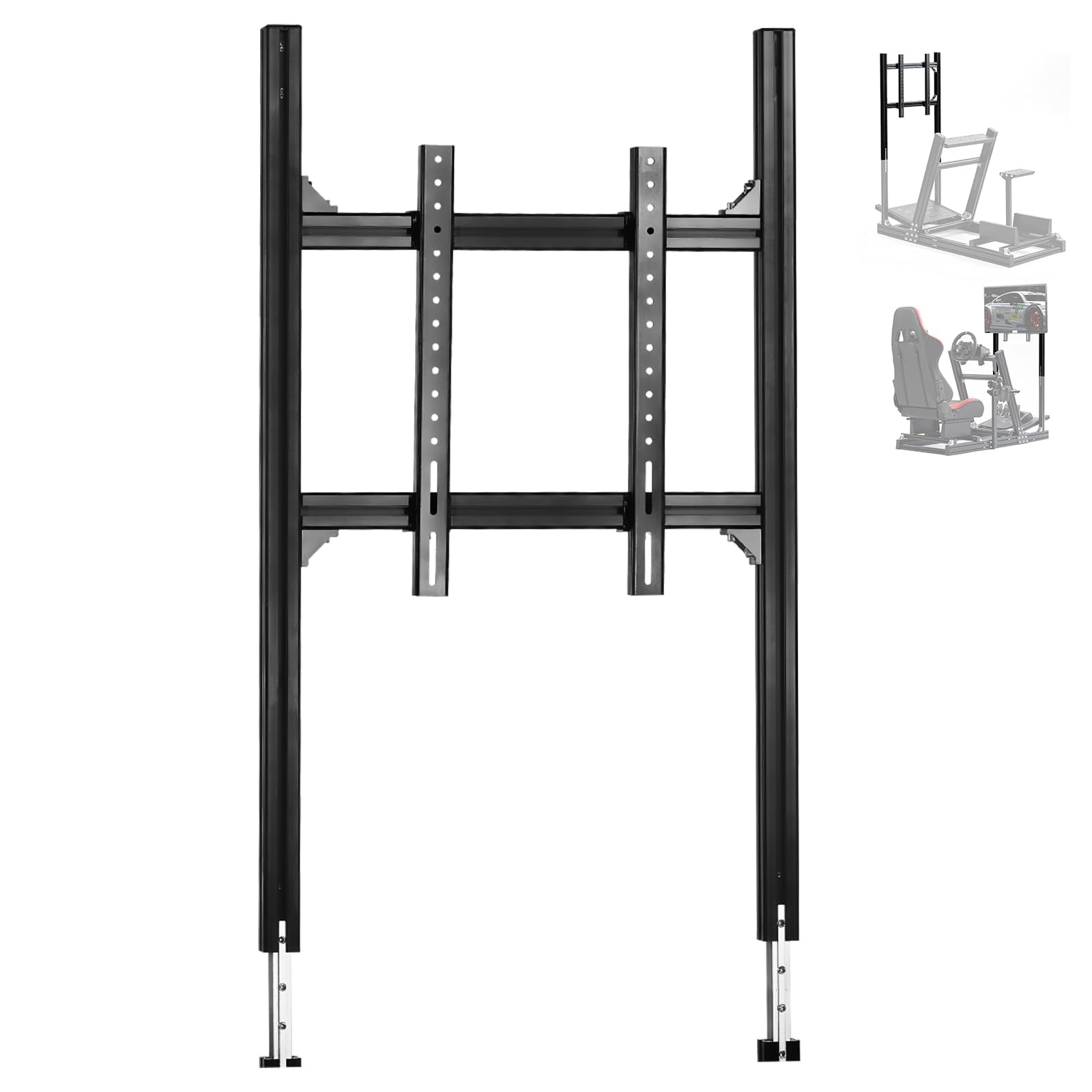 Marada Racing Simulator Cockpit Monitor Stand Support Screens Racing Simulator from 27 to 65 inches Fit for Logitech/Thrustmaster/Fanatec G27 G29 G920 G923 T128X T248 T300 T458,Without Cockpit