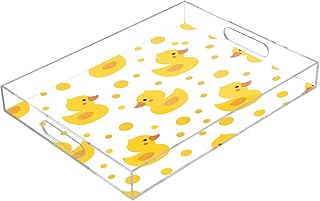 Serving Tray Decorative Trays and Platters Snacks Bowl Candy Dish Cute Yellow Duck for Breakfast, Lunch, Dinner, Appetizers Food Tray