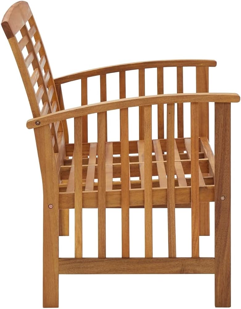 Patio Bench,Front Porch Furniture,Balcony Furniture,Garden Benches for Outdoors,for Patio, Porch, Backyard, 46.9" Solid Acacia Wood