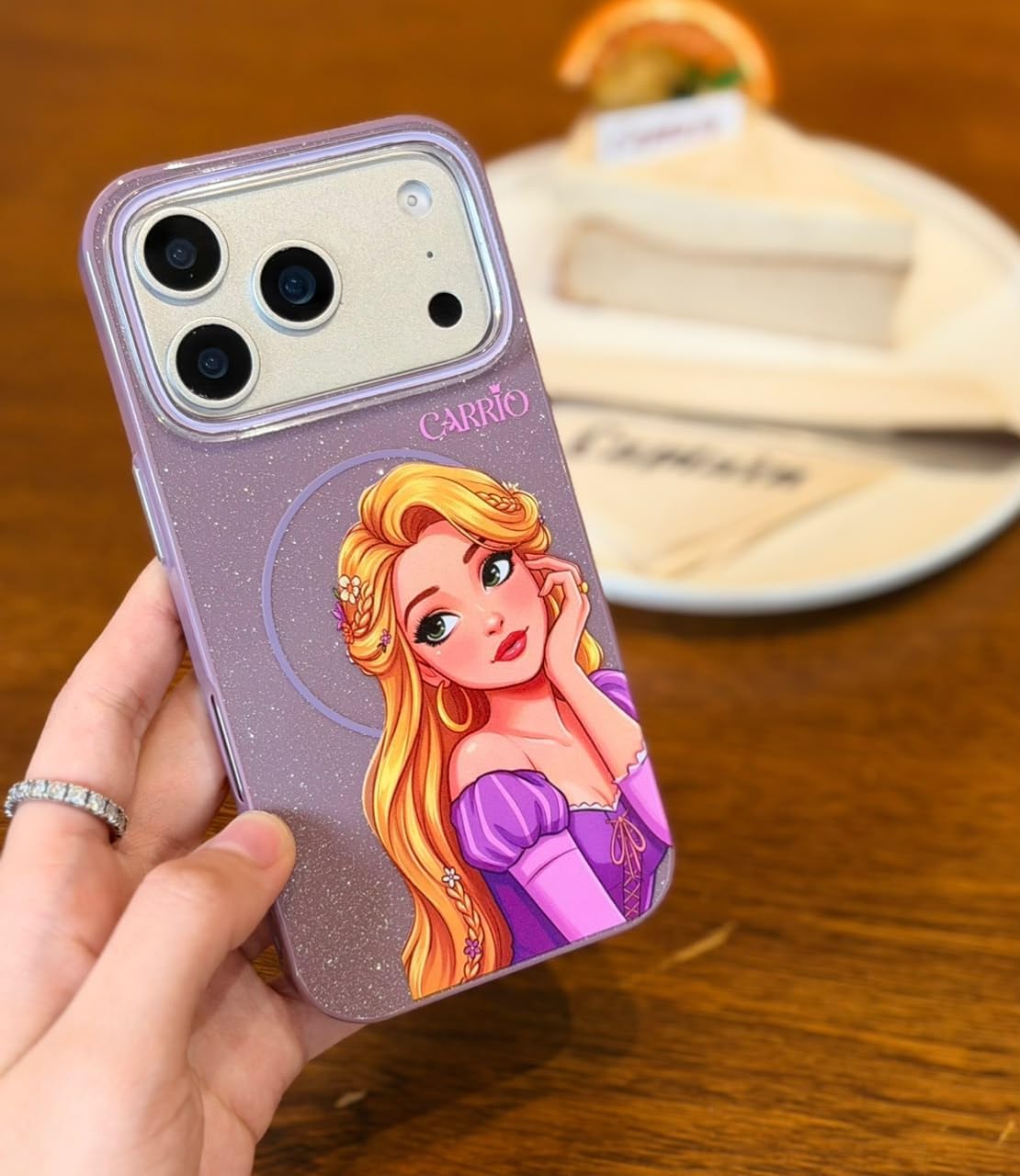 fekra Fekra Sparkly Princess Glitter Phone Case With iPhone 17 Pro Max Brand Name: فكرة | Compatible Phone Models: multi iphones | Color: Rapunzel | Compatible Devices: iPhone 17,16,15,14,13,12,11 Series | Material: Acrylic | Pattern: Cartoon