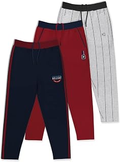 HELLCAT Boys Regular Fit Blended Cotton Stylish Track Pants - Pack of 3 Price In India