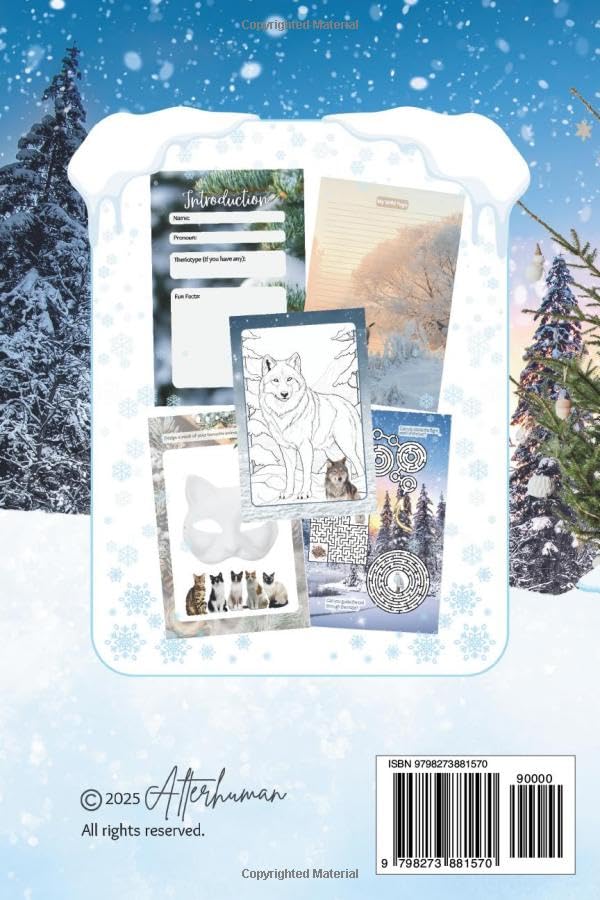 Festive Days with My Therian Side - Activity Book: Therian Winter Journal for ages 8–12 | Cute Colouring Pages, Mask Design, Creative Writing, Card ... | Perfect Christmas Gift for Young Therians - Image 2