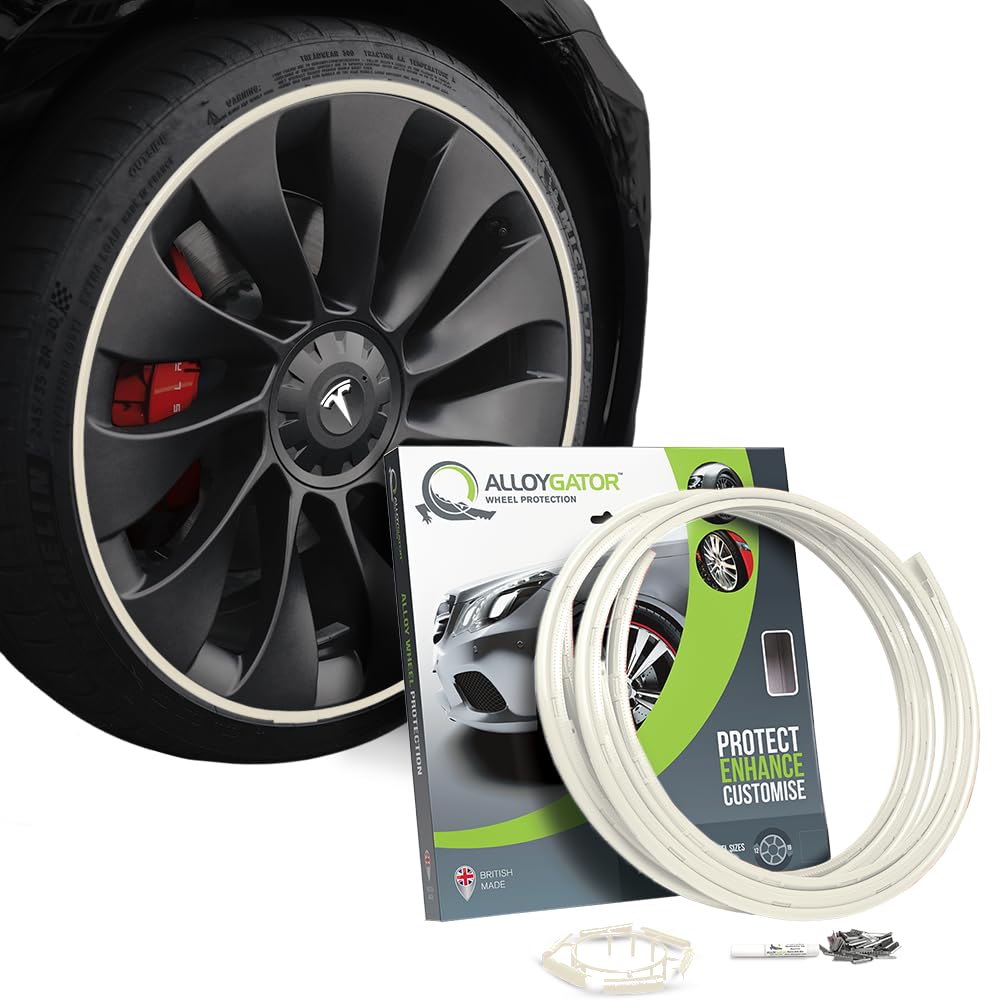 Sponsored Ad – AlloyGator White Alloy Wheel Protectors to Avoid Kerb Scratches & Scuffs – Fits Up to 19" x 4 Wheels | Fits All Cars | Adhesive Free Car Exterior Accessory | 15 Colour Options