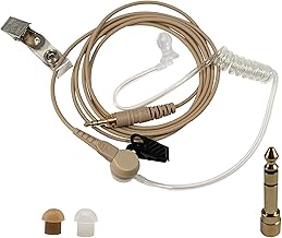 Universal IFB Earpiece 3.5mm & 1/4” Connector Anchor/Broadcaster in Ear Monitor Only On Camera On Stage Professional EarSet Compatible w/iPhone, Andriod, Telex, Clear-Com, Comrex, Lecstronics