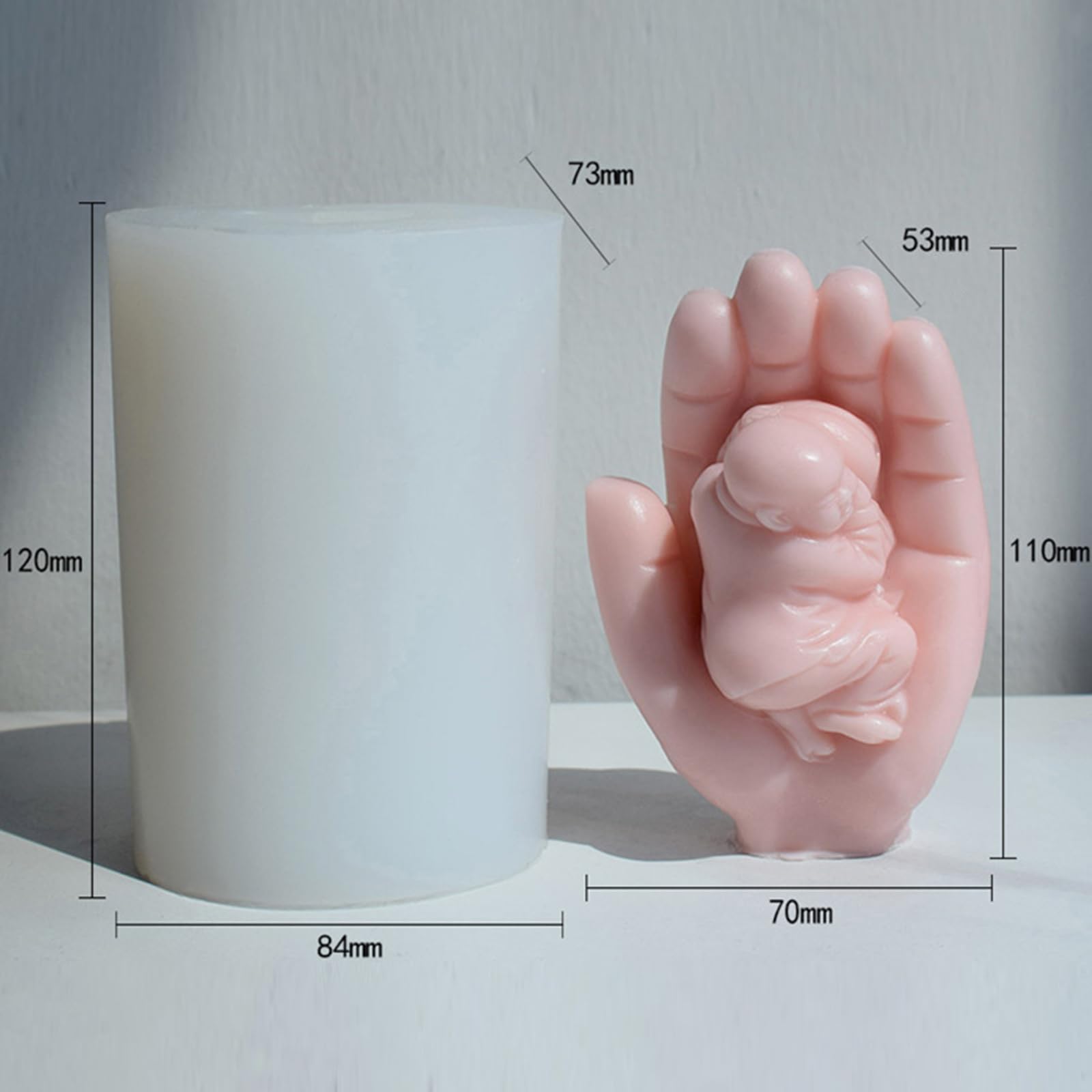 Moule en Silicone pour bébé, forme de gypse, bricolage, plâtre fait à la main, bougies, ornements, artisanat, fabrication de cadeaux à la main, cuisine en Silicone