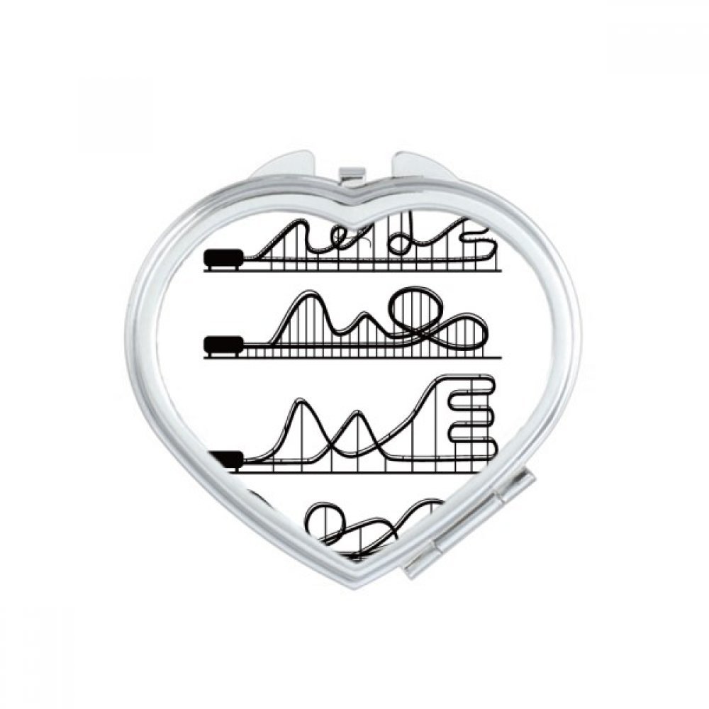 Miroir de maquillage compact pour retouches en voyage motif grande roue