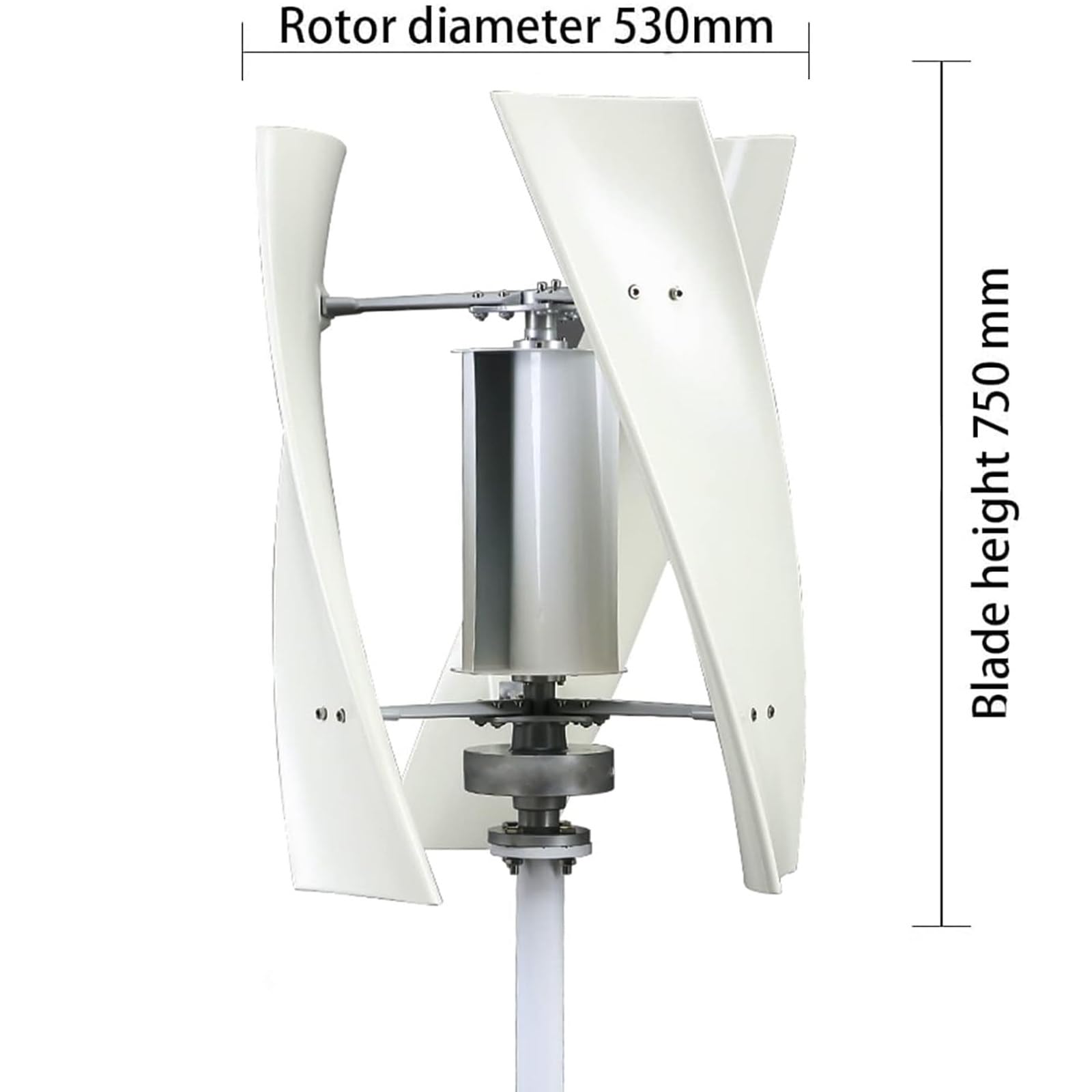 Aerogenerador Vertical Magnético Silencioso De 5000 W, 3 Aspas con Controlador De Carga para Jardín, Generador Eólico Vertical De 12 V Y 24 V.