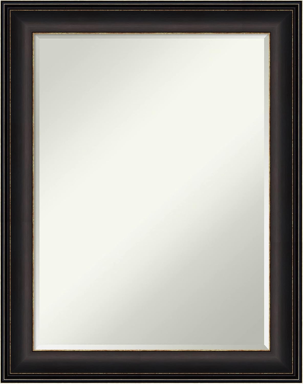 Amanti Art Bronze Wall Mirror 29x23 Trio Oil Rubbed Bronze Rectangle Bathroom Mirror for Wall Decor Living Room, Medium Traditional Frame, Hangs Horizonally and Vertically, Bathroom Decor, Petite
