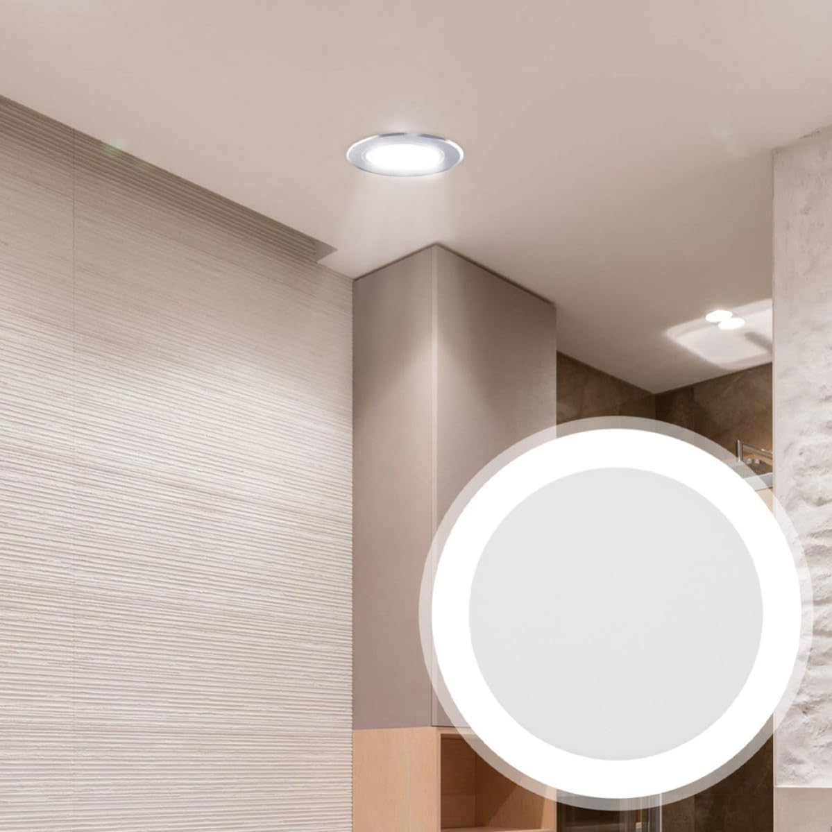 20pcs White round PC Downlight Diffuser Plates for LED Recessed Lighting, Enhances Evenness of Light and Practicality, Lampshade Diffusers for Home and Office Use