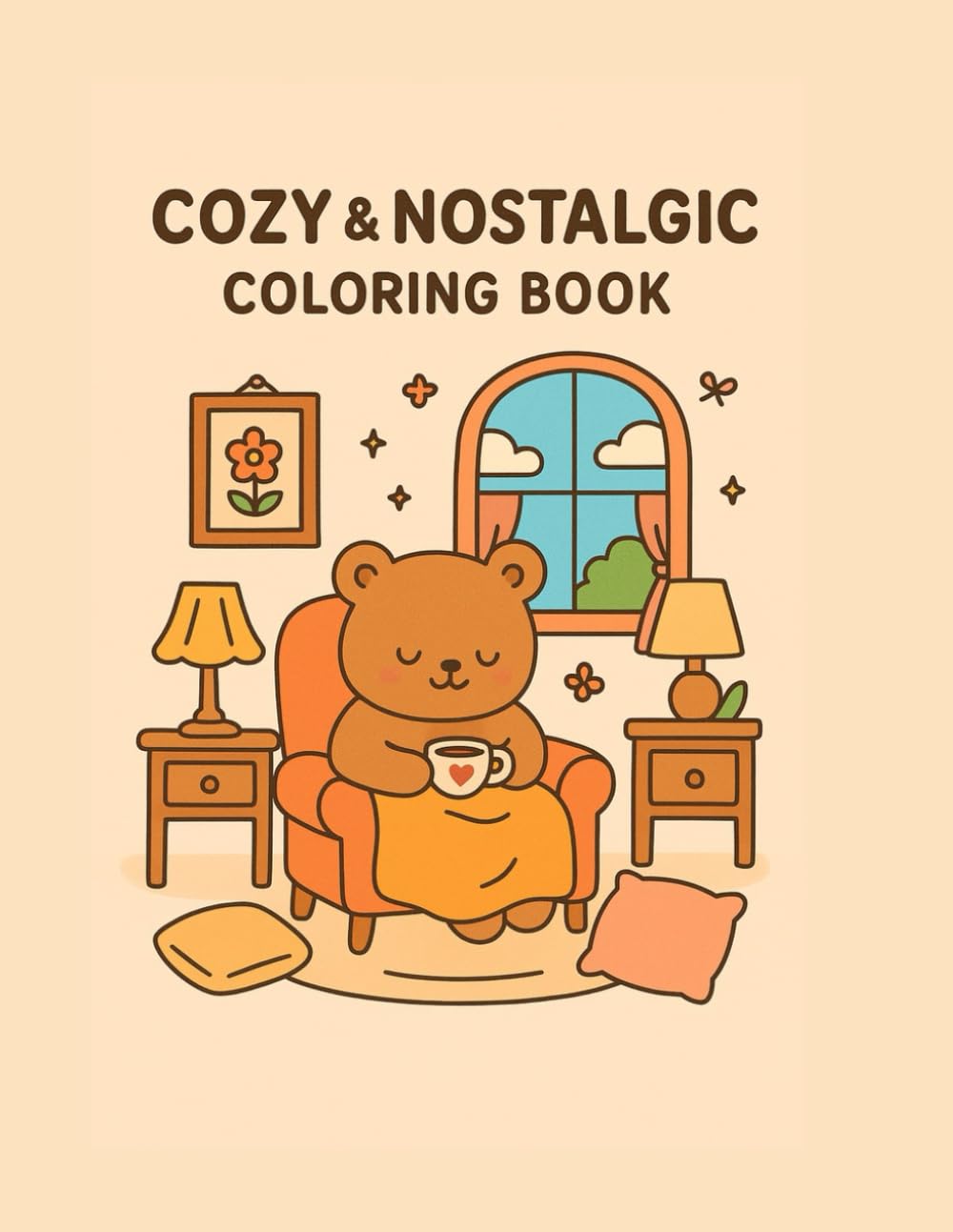 cozy and nostalgic coloring book