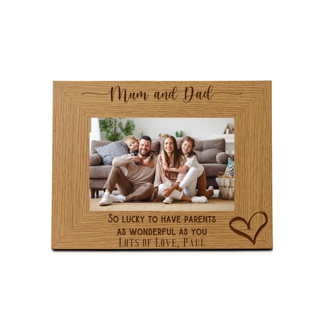 Personalised Mum and Dad As Wonderful As You Photo Frame gift (8 x 10 Inch)