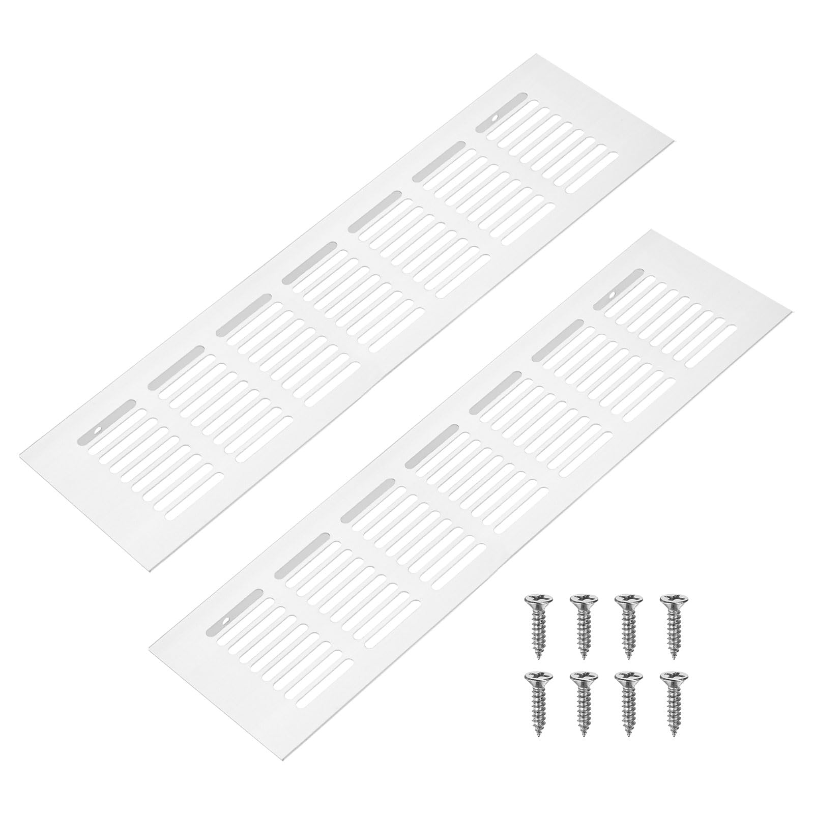 M METERXITY 2-Pack Door Vents for Interior Doors 12 x 3 Inch/ 300 x 80mm Aluminum Alloy Ventilation Grille for Cabinet/Wardrobe/Shoe Cabinet
