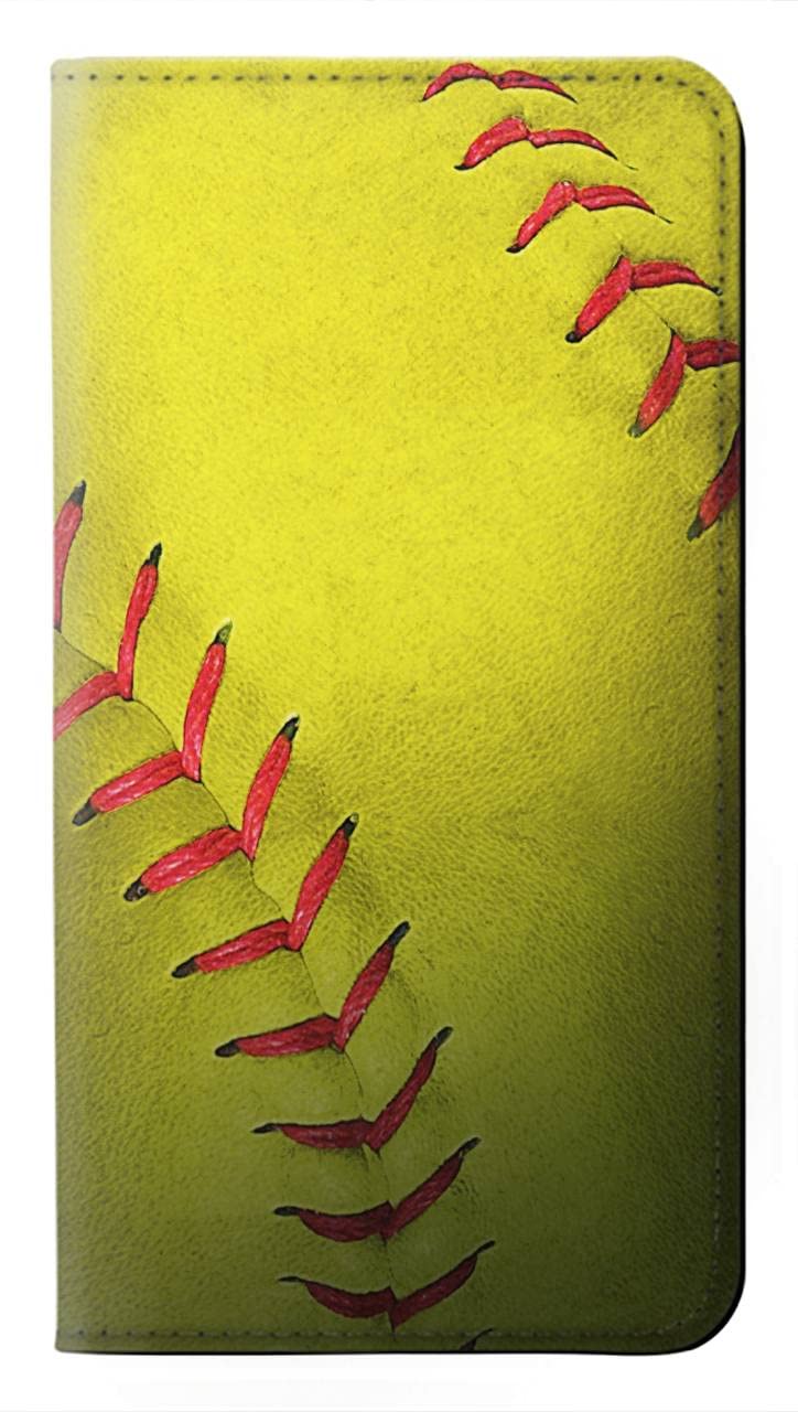 Housse Cuir iPhone 17 Pro Max Yellow Softball Etui Flip - 5