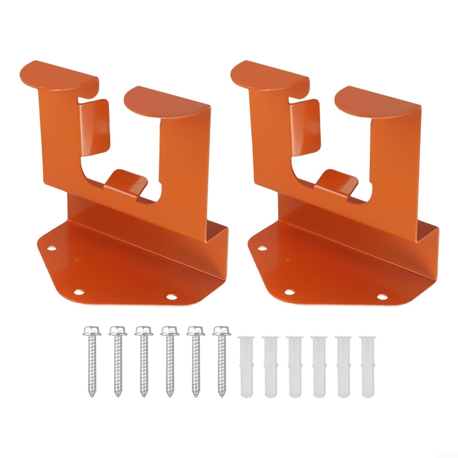Ganchos de almacenamiento de garaje resistentes, paquete de 2 soportes de pared para cortacésped, cortasetos, almacenamiento de pared de garaje