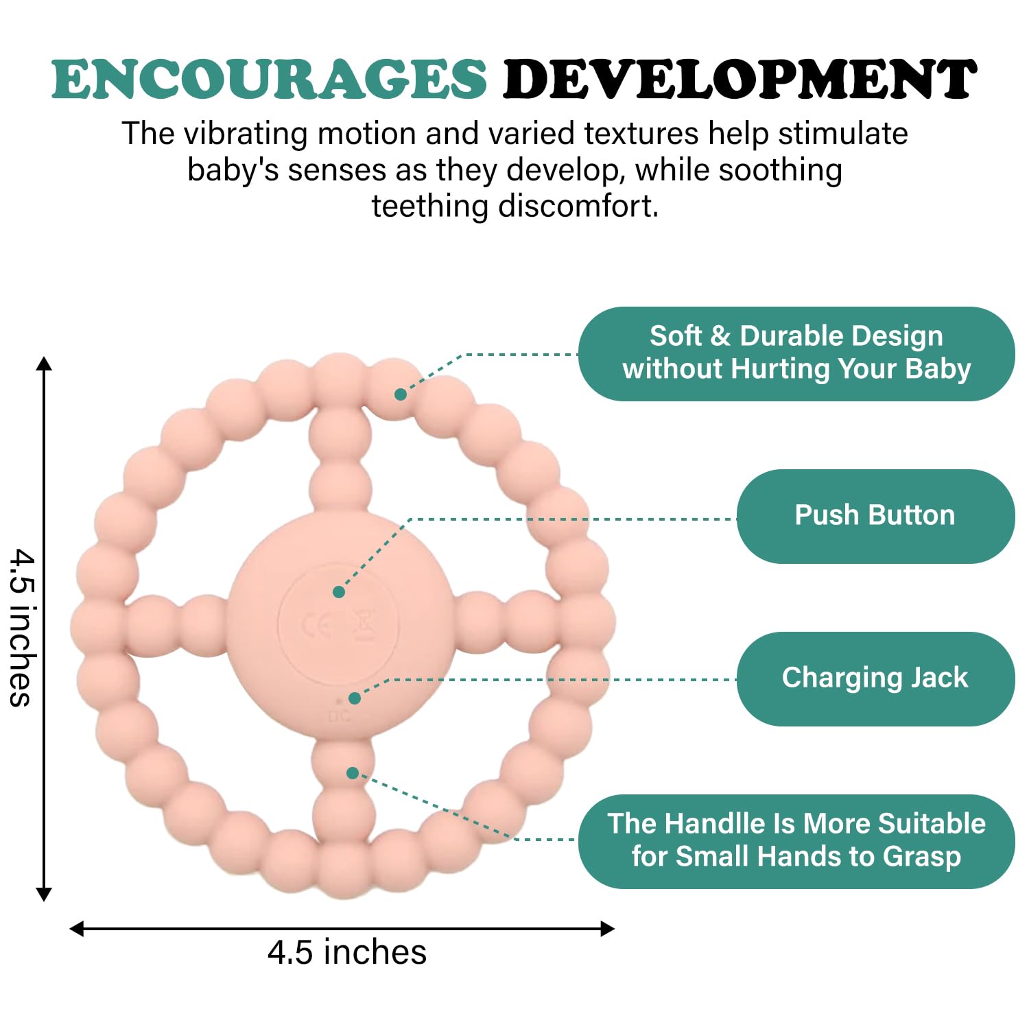 Amazon.com : Teething Rings - Baby Teether Toys for Babies 6-18 Months - Vibrating Silicone Baby Chew Toys - Safe Teethers for Soothing Sore Gums - Support Speech- Waterproof Baby Teething Toys Amazon.com : Teething Rings - Baby Teether Toys for Babies 6-18 Months - Vibrating Silicone Baby Chew Toys - Safe Teethers for Soothing Sore Gums - Support Speech- Waterproof Baby Teething Toys
