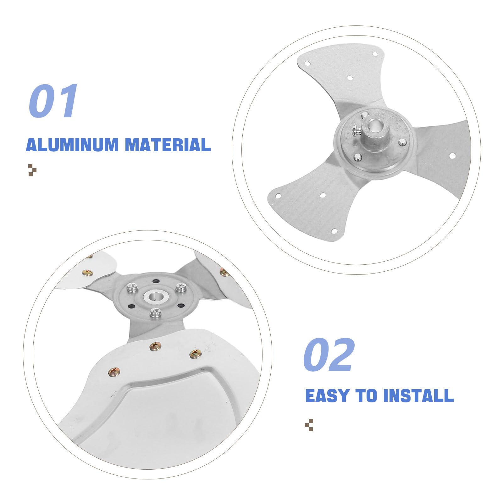BESTYASH Aspas Metálicas de Aluminio para Ventilador Industrial de Pie, Recambio Silencioso Fácil Mantenimiento, Adecuado para Espacios Comerciales Grandes