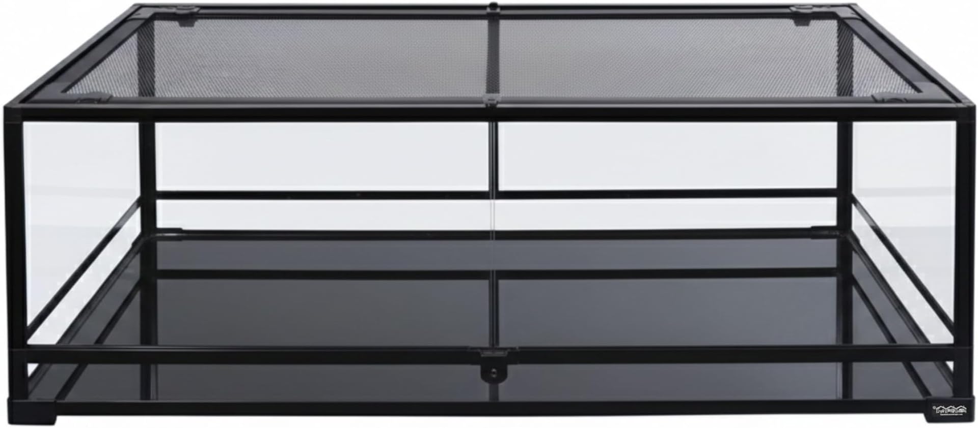 CAROLINACUSTOMCAGES 48x18x18 Extra-Long Reptile Terrarium - 67 Gallon Glass Terrarium for Bearded Dragon, Snake, Gecko, Lizard with Screen Top & Locking Doors; Easy Assembly